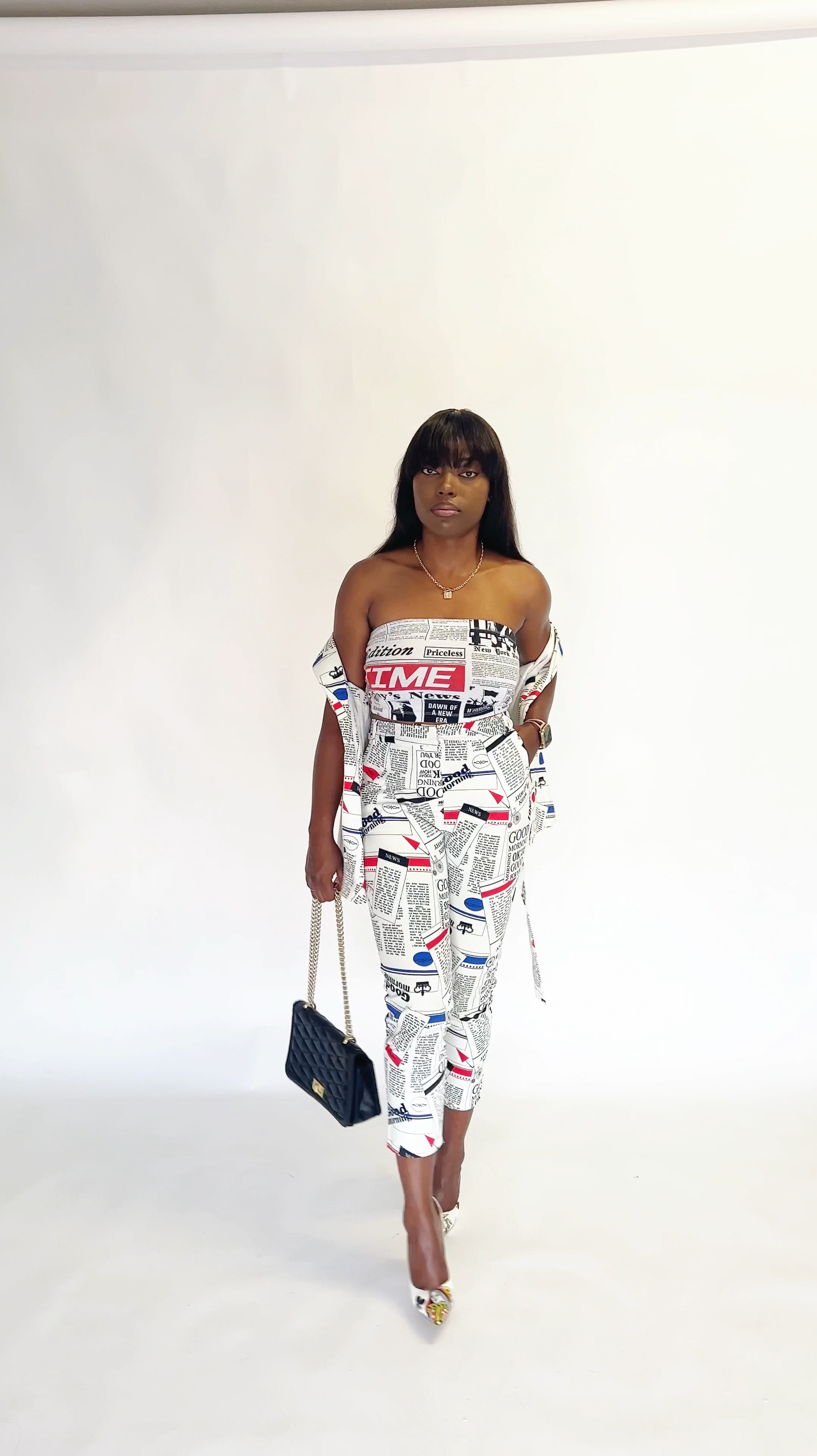 Loving this bomb newspaper 📰 pattern outfit? 

What I will say is it’s important to invest in unique pieces when you come across them. Casually shopping resulted in me stumbling upon a newspaper pattern crop top over a year ago and a few months later finding the perfect blazer and pants set to go with it at a completely different store.

#LTKVideo #LTKShoeCrush #LTKStyleTip