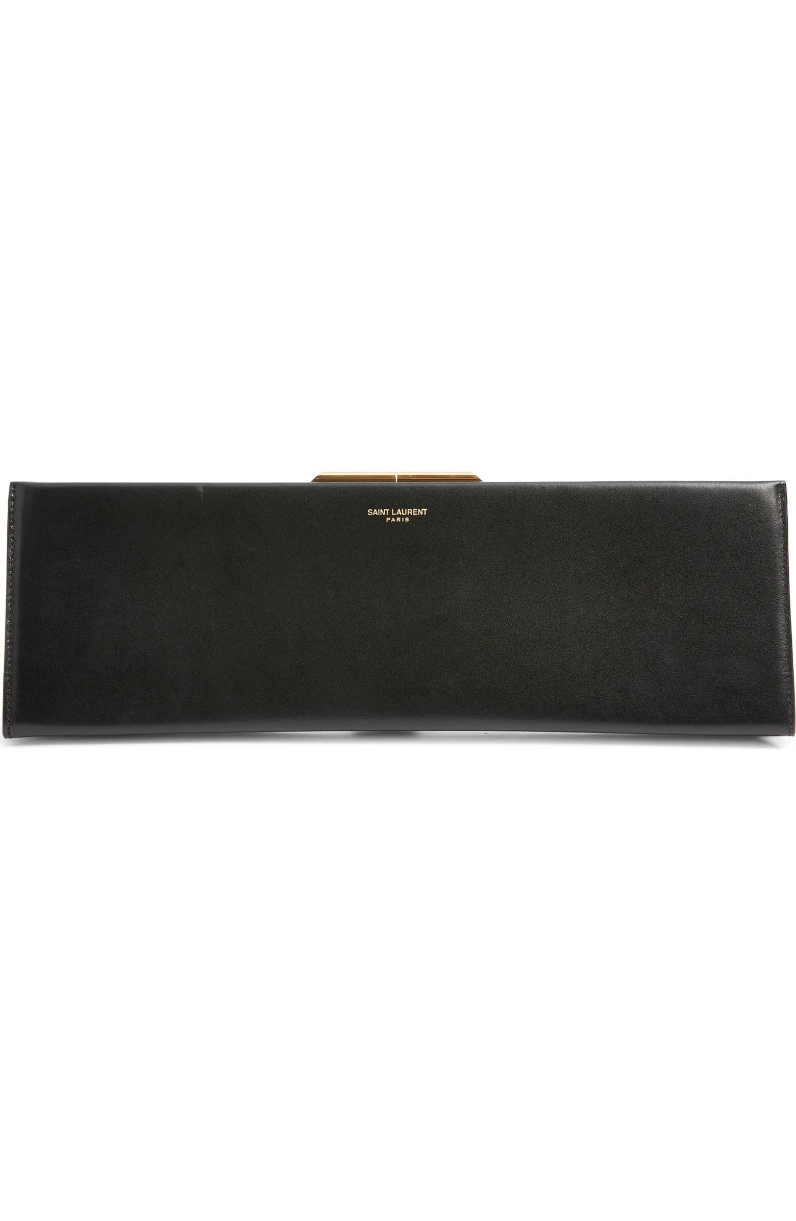 Large Midnight Leather Clutch | Nordstrom
