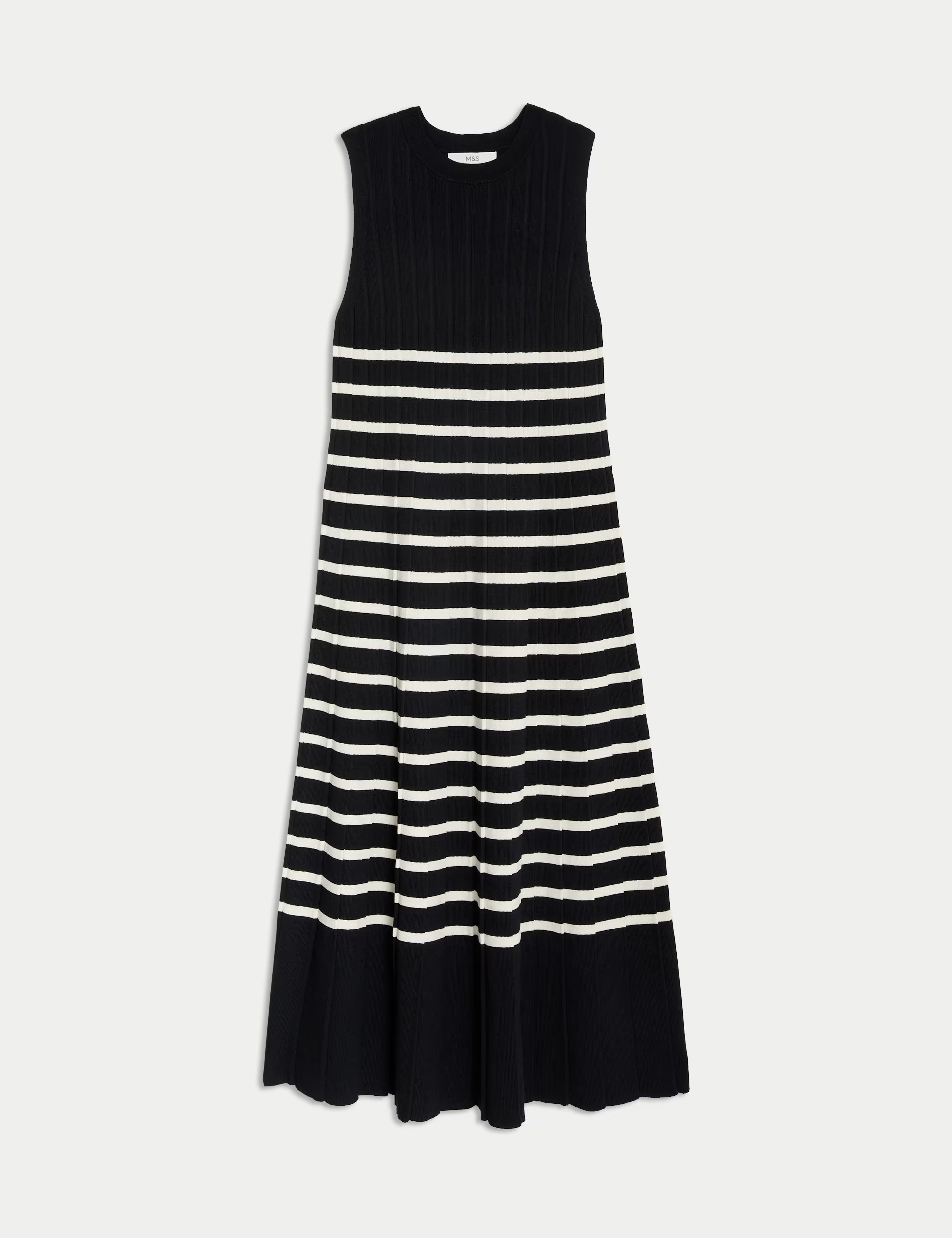 Striped Ribbed Knitted Midi Dress | Marks & Spencer (UK)