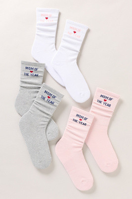 Favorite Daughter Mom Crew Socks, Set of 3 | Anthropologie (US)