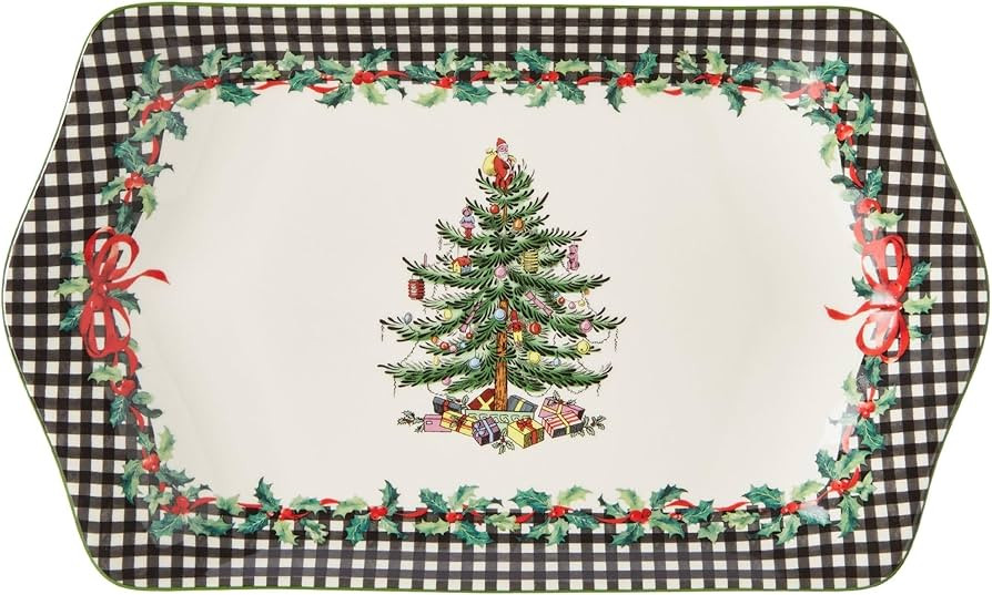 Spode Christmas Tree 12" Porcelain Dessert Tray, 2024 Annual Collector Tray - Holiday Dinnerware ... | Amazon (US)