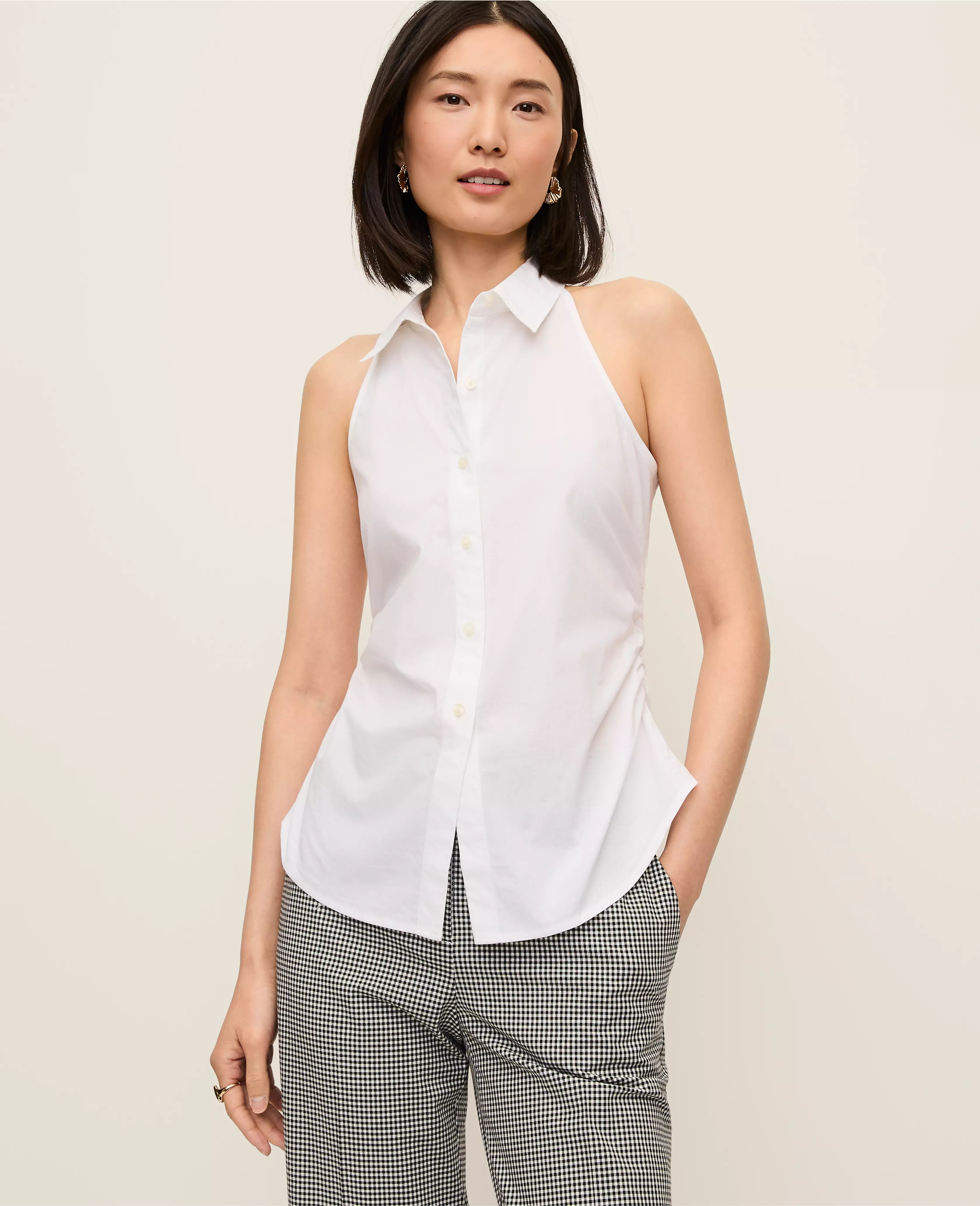 Button Down Halter Shirt | Ann Taylor
