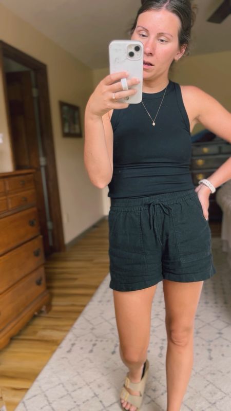 My linen shorts are older from old navy, I linked some similar options though! Wearing a size small in my tank. I haven’t been able to find and link this exact pair of Birkenstock sandals so I linked the other pair I own.


#LTKFindsUnder50 #LTKSeasonal #LTKFindsUnder100