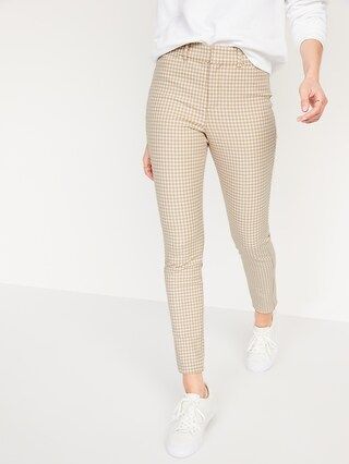 High-Waisted Houndstooth Pixie Full-Length Pants for Women | Old Navy (US)