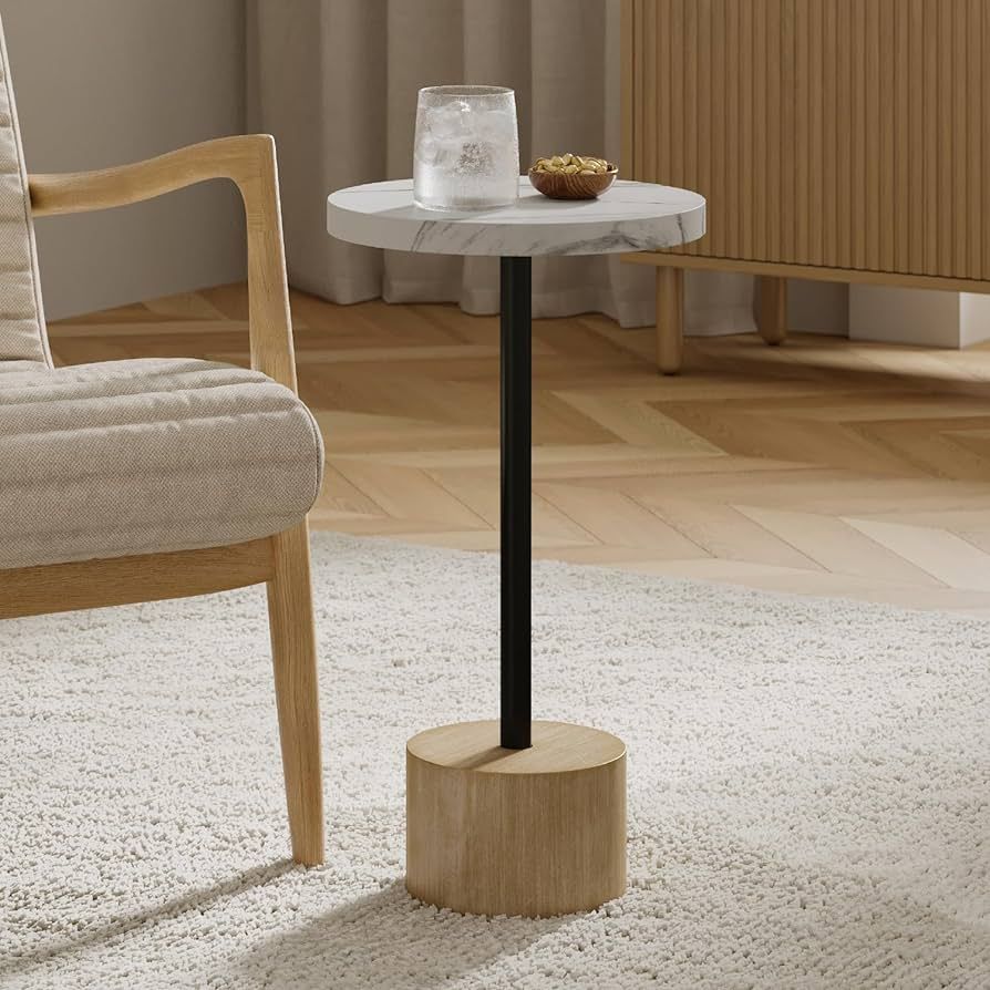 Light Oak Base With Faux Marble Top | Amazon (US)