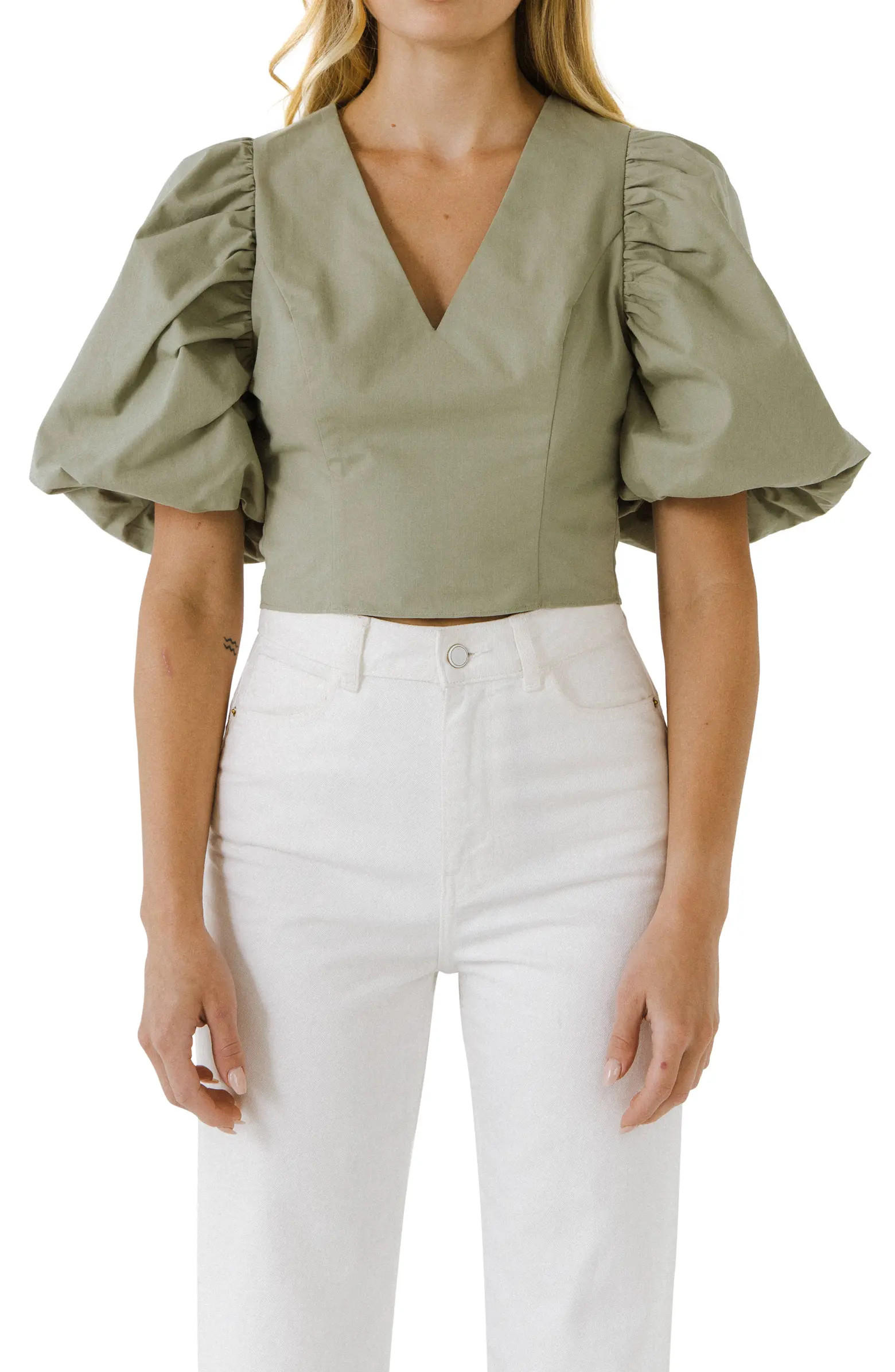 V-Neck Crop Top | Nordstrom