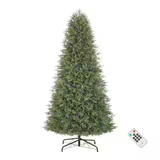 9 ft. Pre-Lit LED Jackson Noble Fir Artificial Christmas Tree | The Home Depot