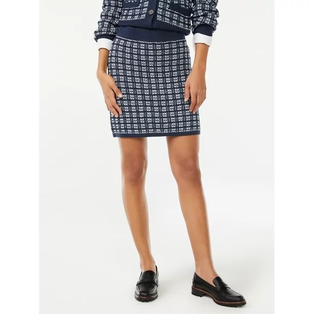 Free Assembly Women's Tweed Mini Sweater Skirt | Walmart (US)