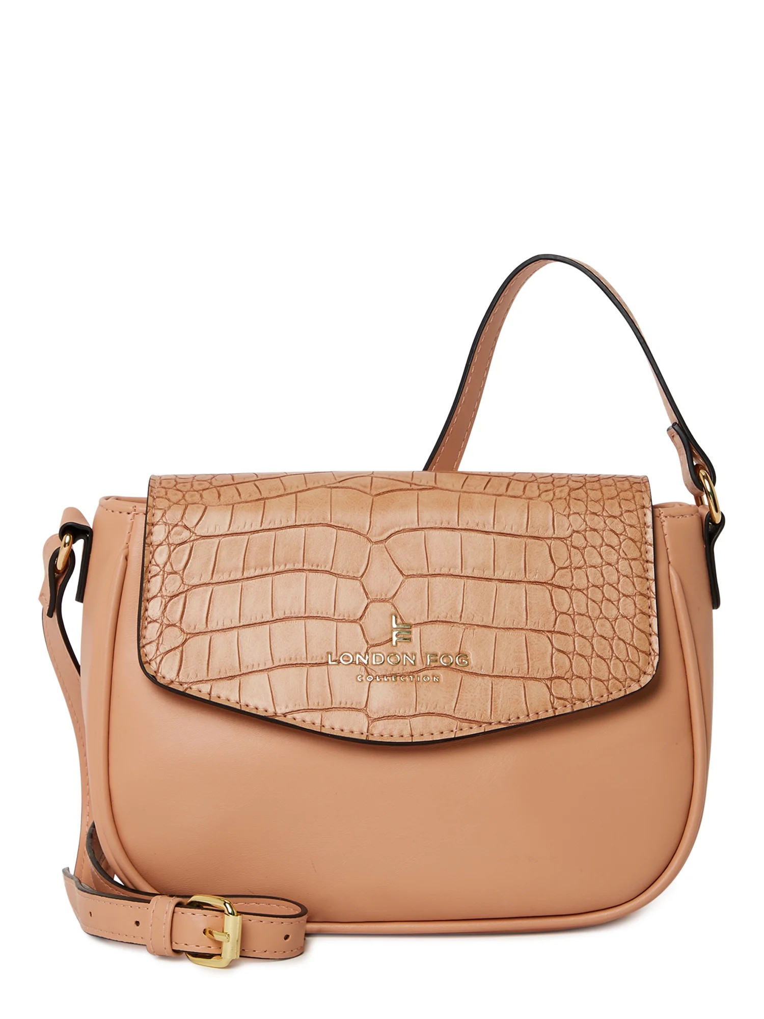 London Fog Women's Adult Zoe Crossbody Handbag Nude - Walmart.com | Walmart (US)