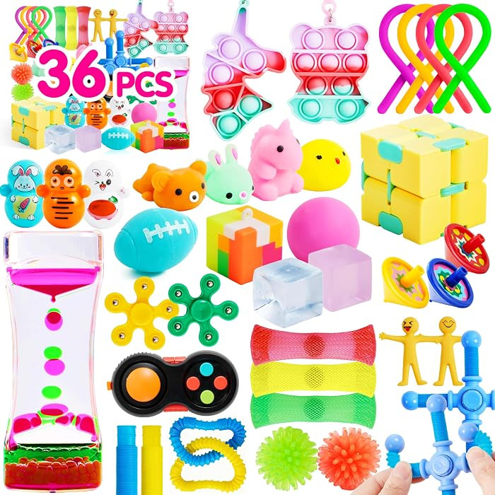JOYIN 36 Pcs Party Favors for Kids, Fidget Toys Pack, Sensory Toy,Easter Goodie Bags Fillers for ... | Amazon (US)