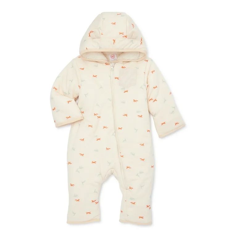 Wonder Nation Baby Hooded Print Pram, Sizes 0M-24M - Walmart.com | Walmart (US)