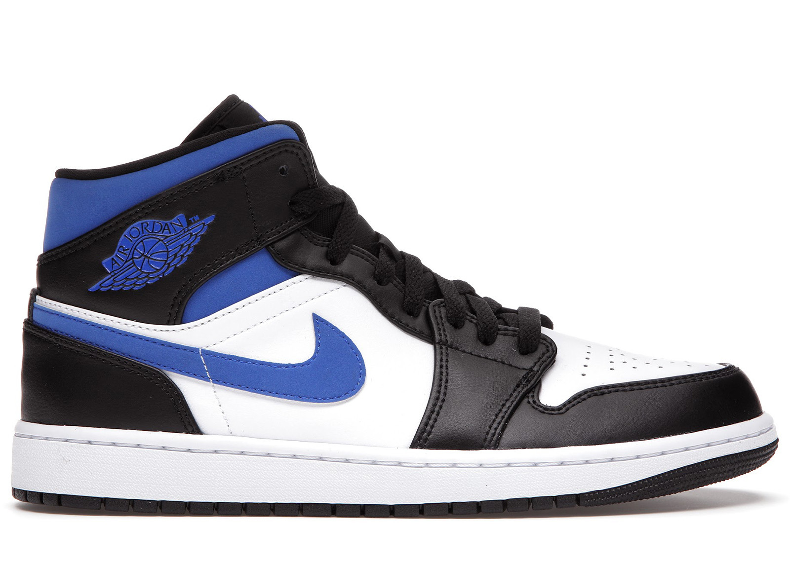Jordan 1 Mid White Black Racer Blue | StockX