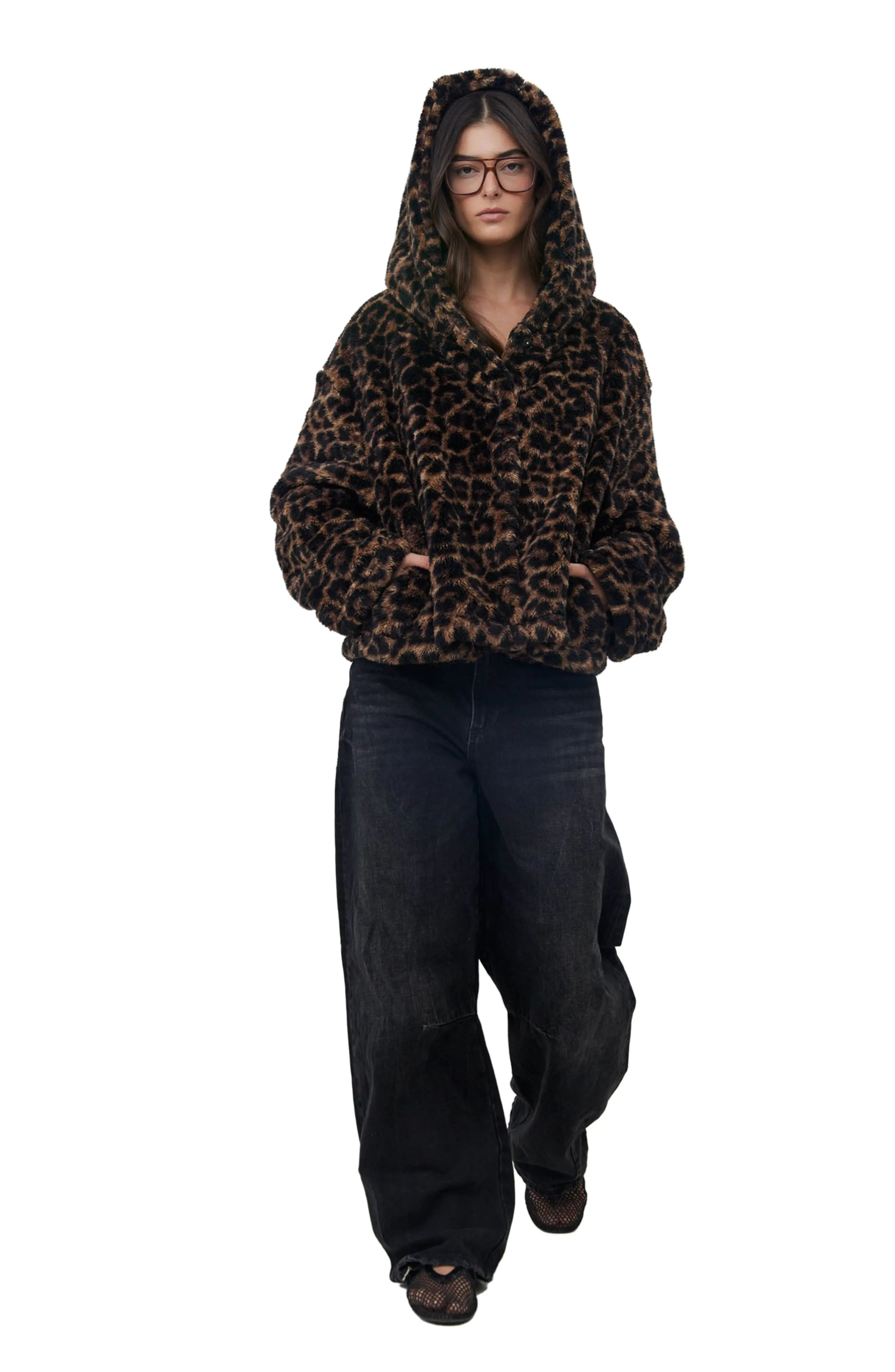 The Leopard Fleece Hooded Coat (Women) | Nordstrom | Nordstrom