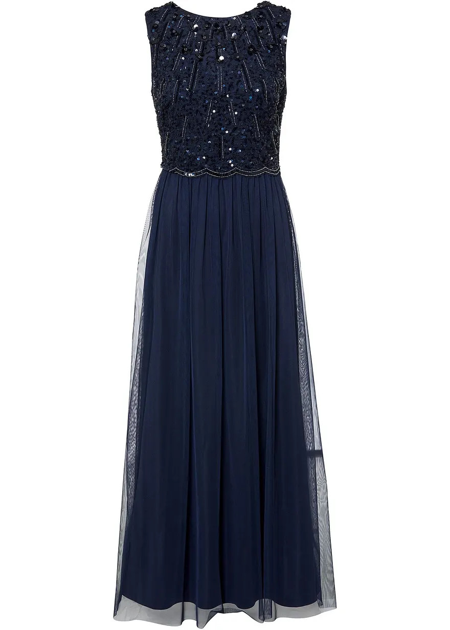 Maxikleid mit Paillettenstickerei | Bonprix DE