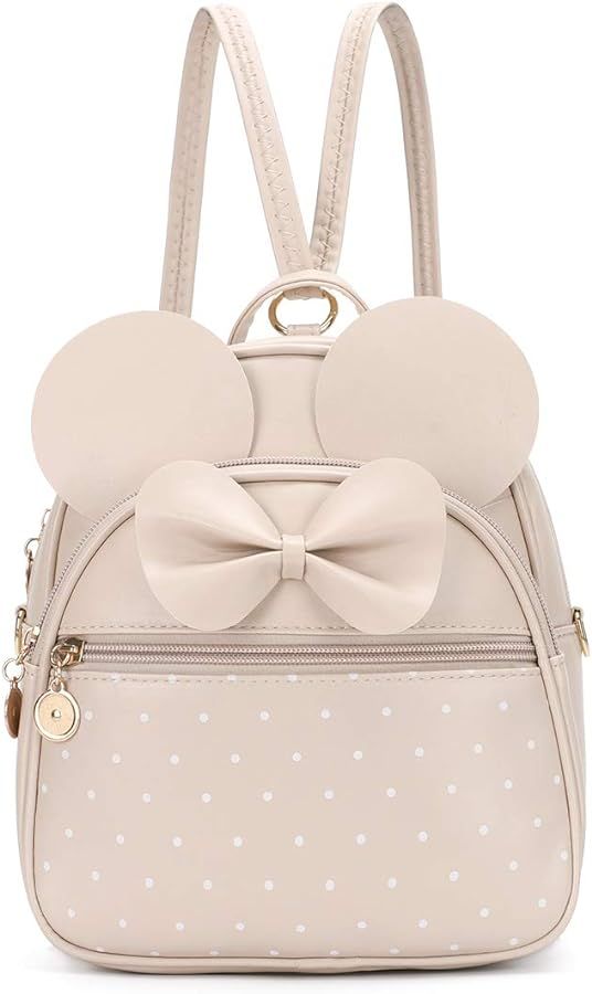 KL928 Girls Bowknot Polka Dot Cute Mini Backpack Small Daypacks Convertible Shoulder Bag Purse fo... | Amazon (US)