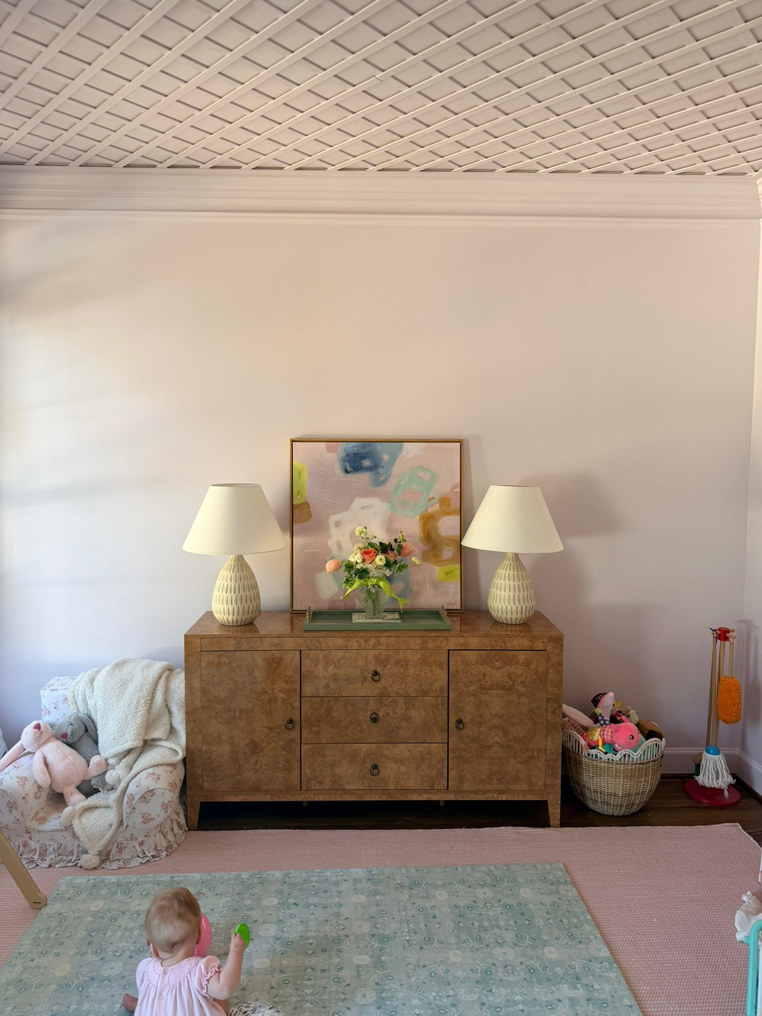 Add a statement to your playroom with this glossy burl wood sideboard! Both of these items are on Amazon and for a price you wont believe!

#AmazonFinds #Amazon #Playroom #TheSouthernSource 

 #LTKstorytime #LTKHome #LTKKids