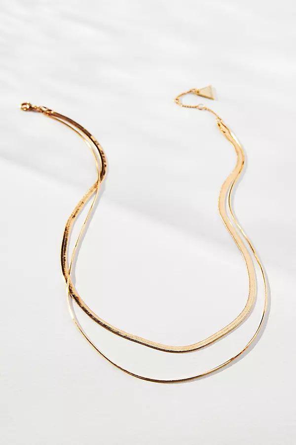 Double Layer Herringbone Necklace | Anthropologie (US)