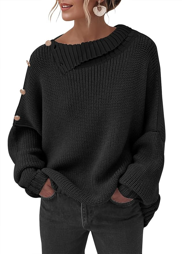 Sweater for Women Winter Turtleneck Long Sleeve Pullover Tops Casual Oversized Knitted Sweaters | Amazon (US)