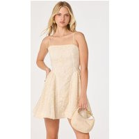 ASTR the Label | Natalya Floral Embroidered Mini Dress in Cream | Size L | ASTR The Label (US)