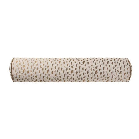 Home Decor Collection 8" x 36" Tan Woven Leopard Bolster Decorative Pillow | Walmart (US)