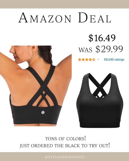 Just ordered this sports bra from Amazon to try out! On sale for almost 50% off and comes in tons of colors with great reviews 

#LTKfindsunder50 #LTKfitness #LTKsalealert