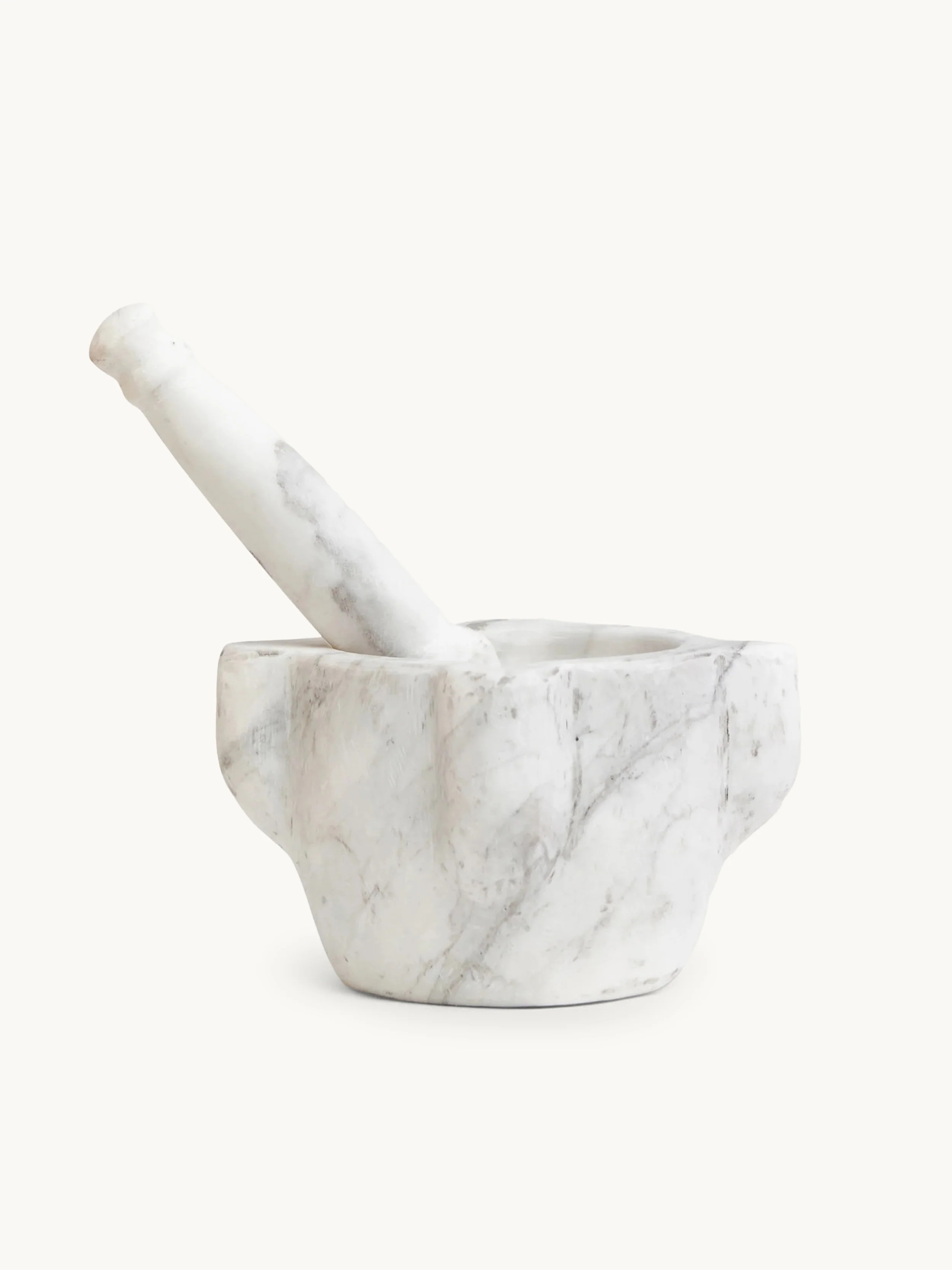 Pietrasanta Carrara White Marble Mortar & Pestle Set | goop