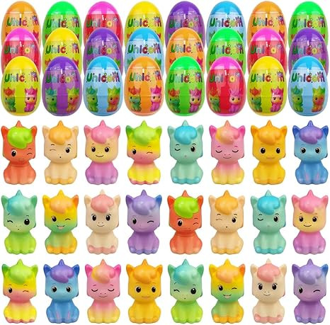 24 Pack Prefilled Easter Eggs with Unicorn Slow Rising Squishy Toys Inside for Kids Girls Boys Ea... | Amazon (US)