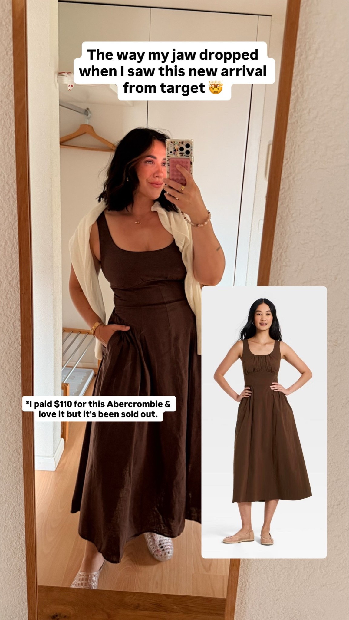 Target dress identical to my viral Abercrombie one on sale for under $25! Run don't walk.

#LTKMidsize #LTKSeasonal #LTKootd