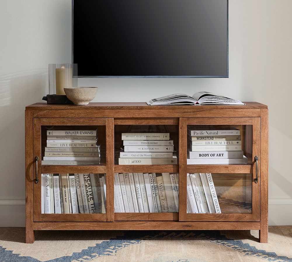 Menlo Glass Media Console (54") | Pottery Barn (US)