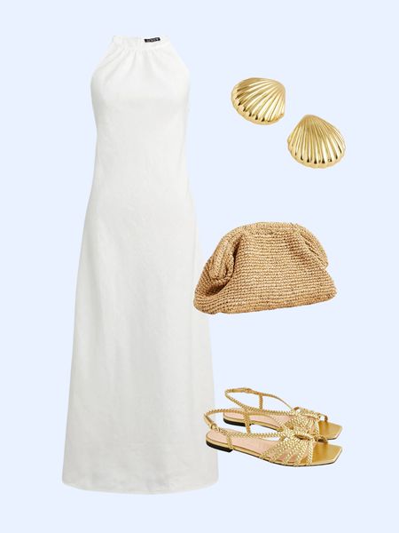 White linen dress summer outfit by J.Creww

#LTKstyletip #LTKshoecrush #LTKitbag