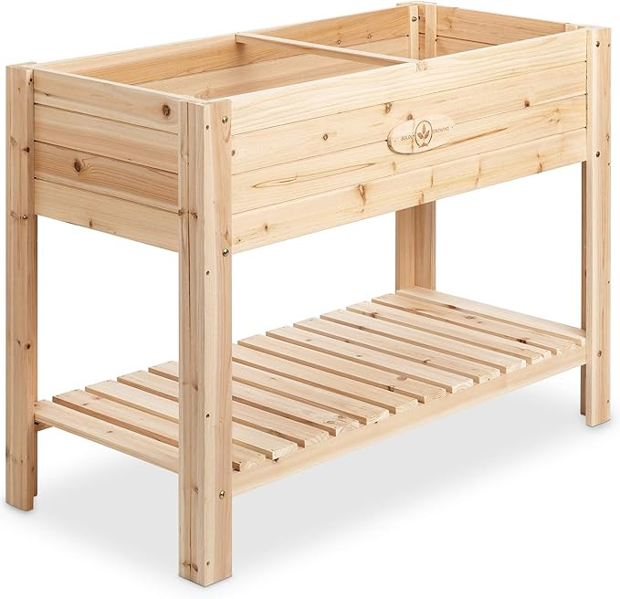 Cedar Raised Planter Box with Legs – Elevated Wood Raised Garden Bed Kit – Grow Herbs and Veg... | Amazon (US)