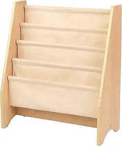 KidKraft Wood and Canvas Sling Bookshelf Furniture for Kids – Natural, Gift for Ages 3+ | Amazon (US)