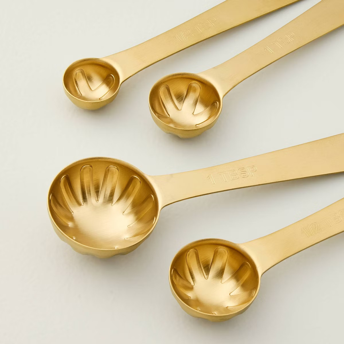 4pc Stainless Steel Measuring Spoons Vintage Brass Finish - Hearth & Hand™ with Magnolia | Target