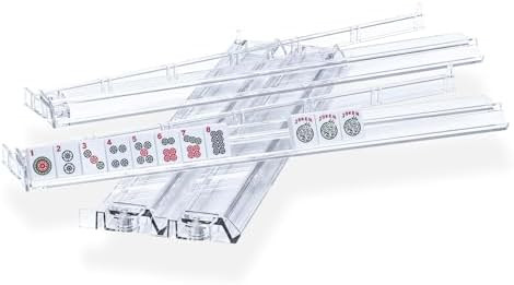 Mahjong All-in-One Tile Rack & Pusher, Clear Acrylic Mahjong Rack and Pusher Combo, Modern Americ... | Amazon (US)
