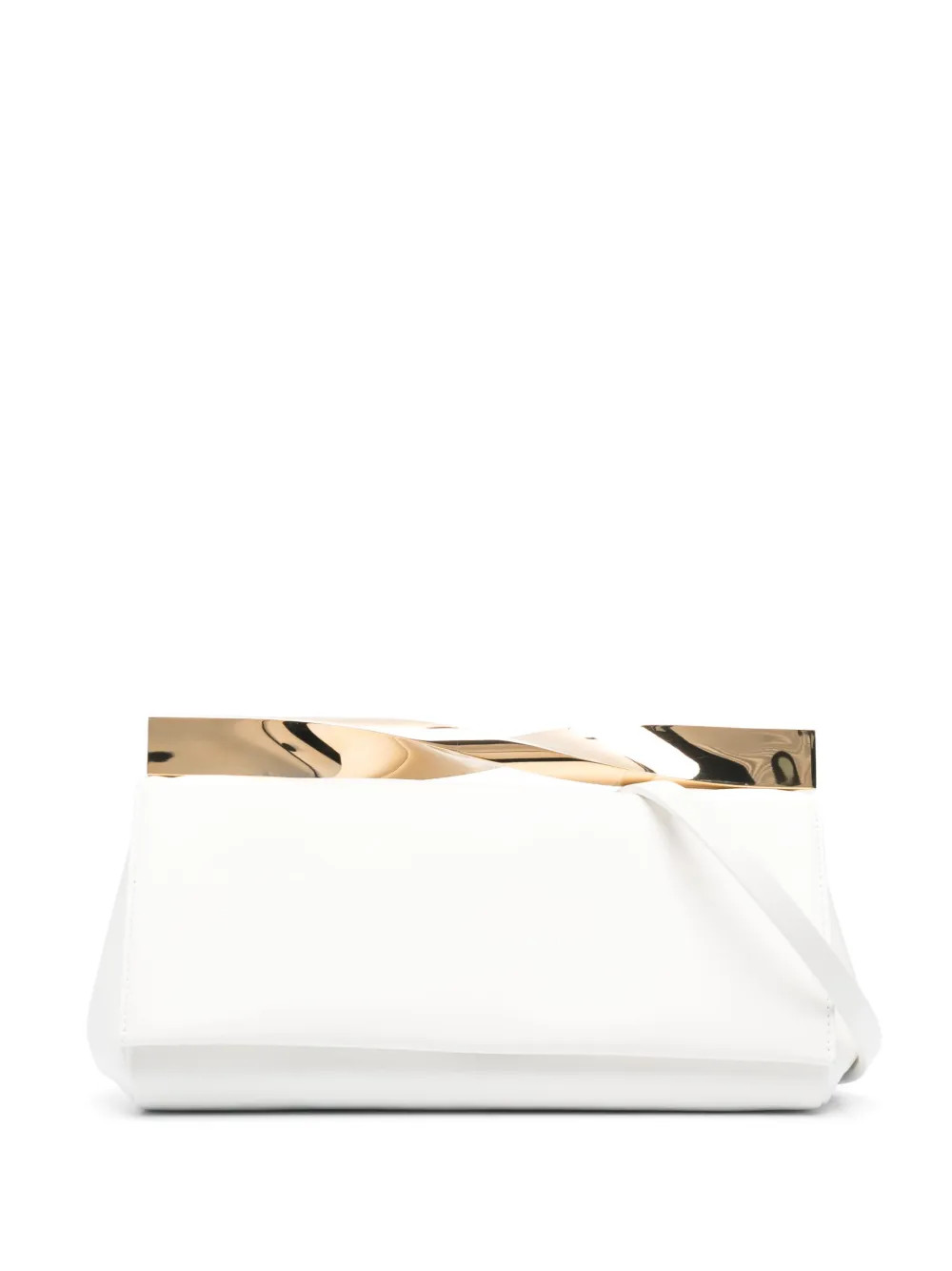Aquazzura Twist Leather Clutch Bag - Farfetch | Farfetch Global