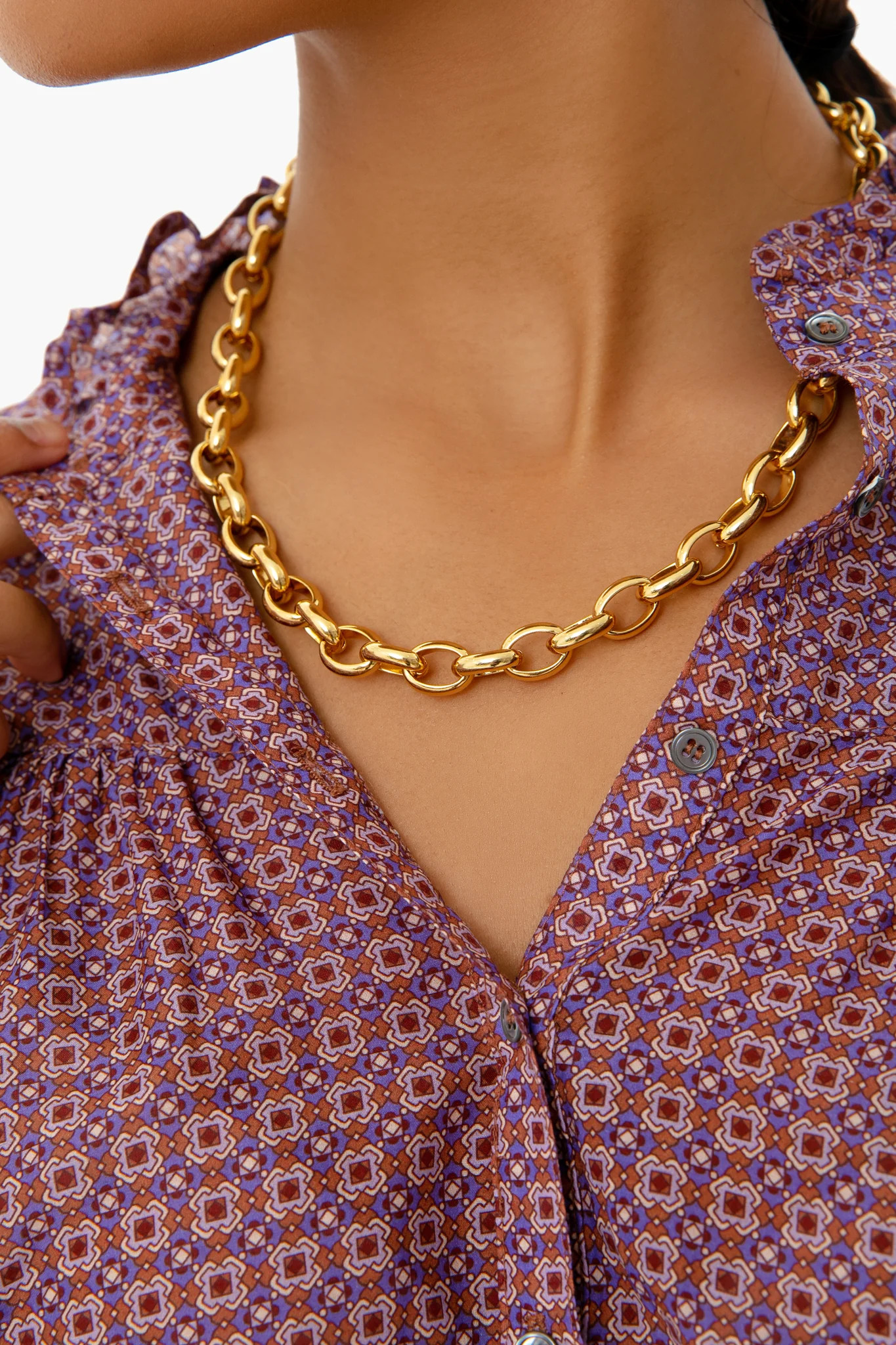 Gold Chunky Chain Link Necklace | Tuckernuck (US)