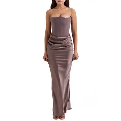 Persephone Strapless Satin Corset Cocktail Dress | Nordstrom