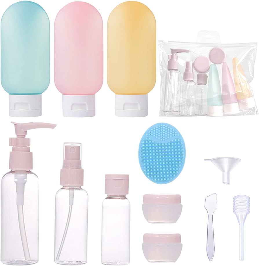 Travel Bottles Set for Toiletries, TSA Approved Traveling Essentials Toiletry Silicone Containers... | Amazon (US)