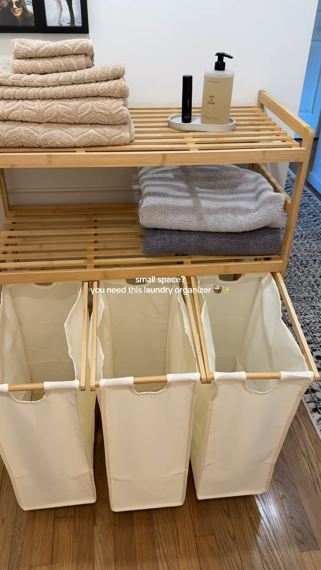 Laundry Organizer with storage 🧺🫧

#LTKHome #LTKSaleAlert #LTKselfcare