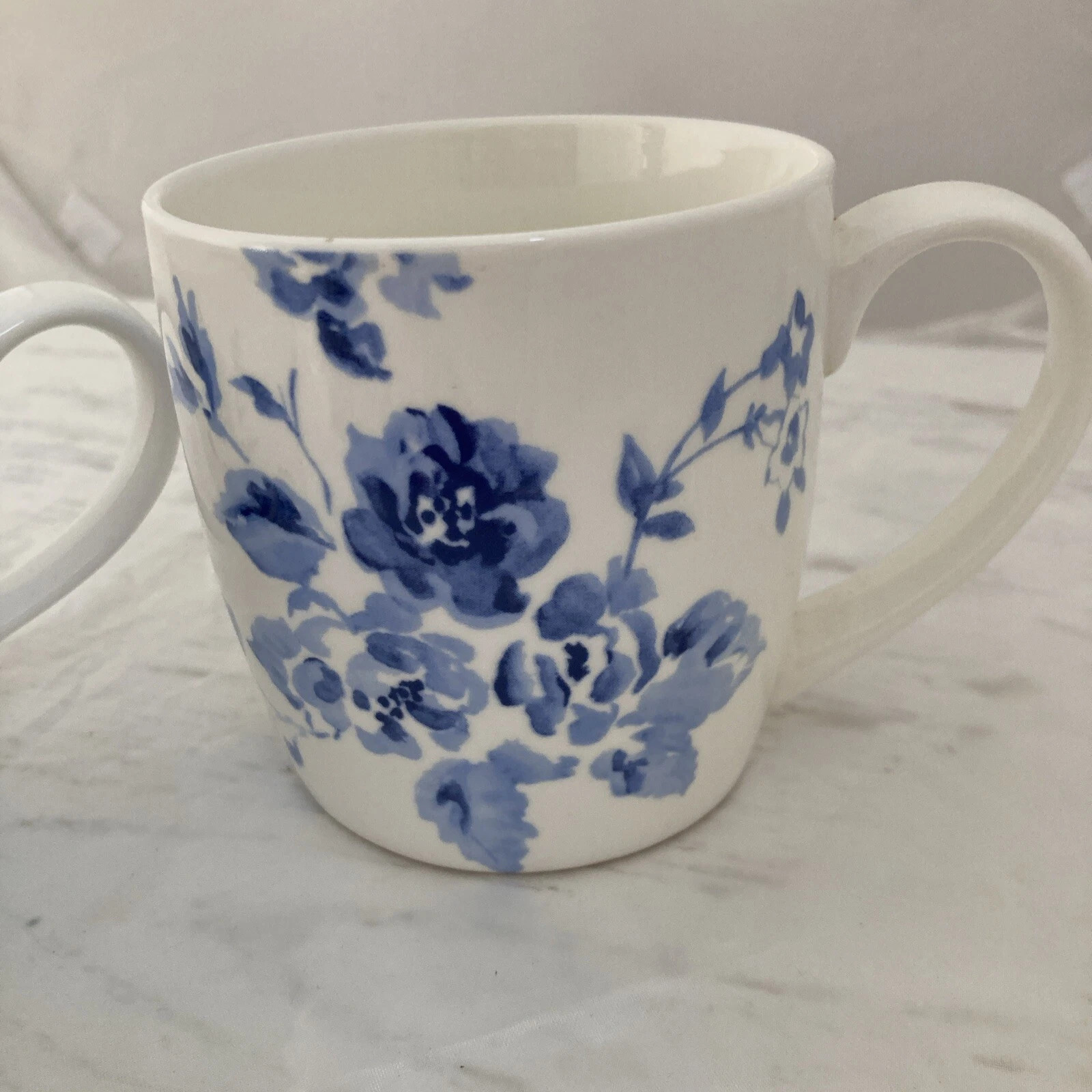LAURA ASHLEY PORCELAIN 2 COFFEE CUP/MUGS  Blue/White Floral | eBay US