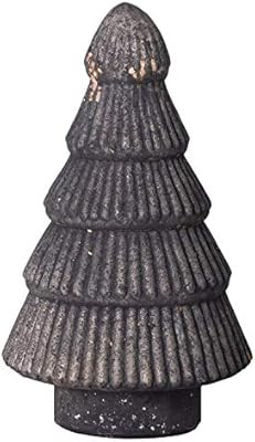 Creative Co-op 4.5" Embossed Glass Distressed Finish Tree, Charcoal | Amazon (US)