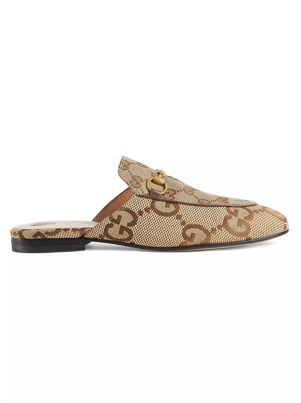 Gucci Princetown Canvas Slippers | Saks Fifth Avenue