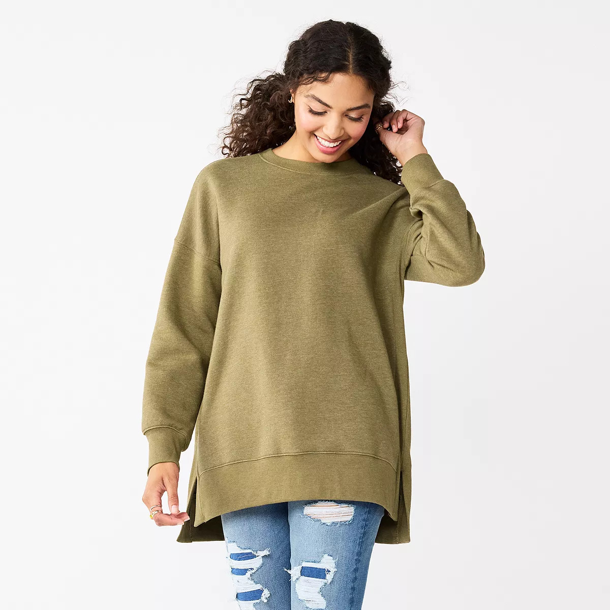 Juniors' SO® Oversized Weekend Tunic Pullover | Kohl's