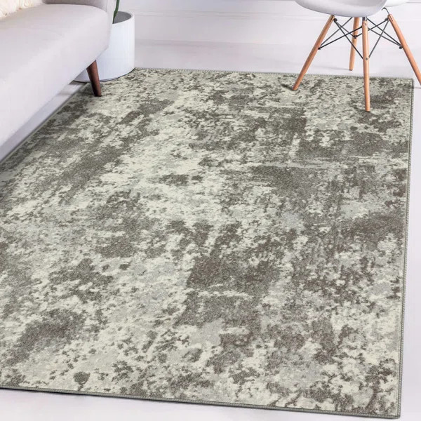 Kingsbury Abstract Gray Area Rug | Wayfair North America