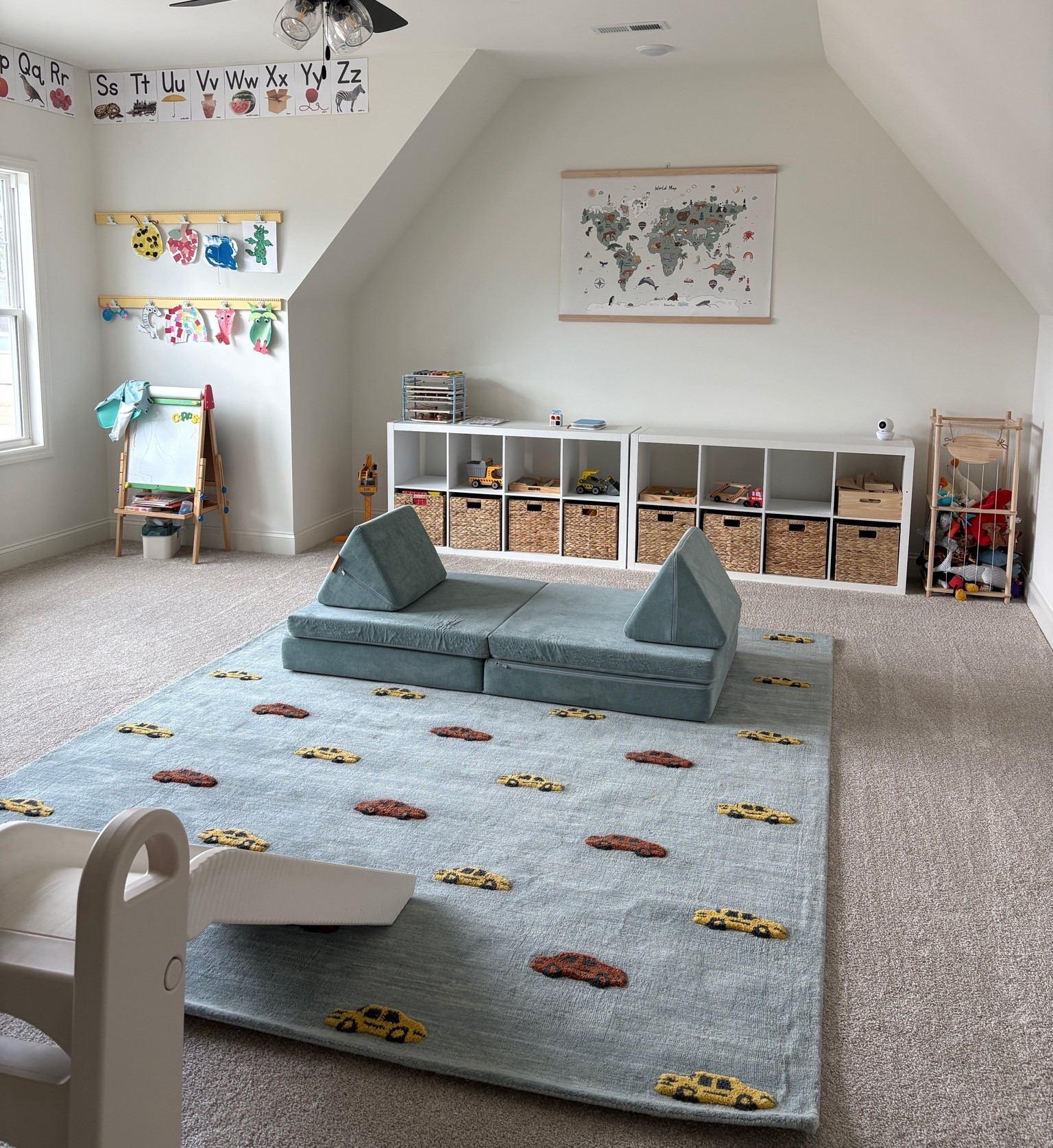 Rug, cube shelf, and world map links!

#LTKmomlife #LTKKids #LTKBaby