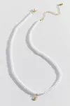 Pearl Initial Charm Necklace | Urban Outfitters (US and RoW)