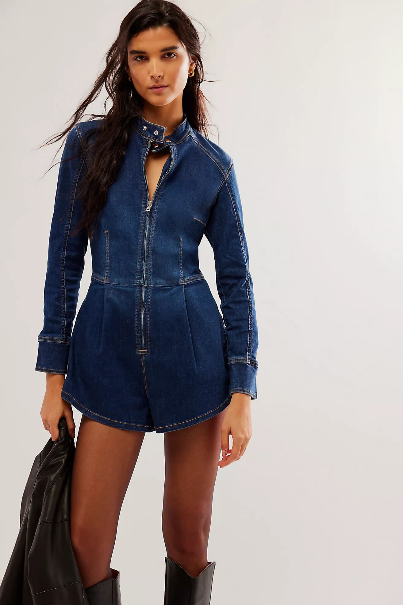 We The Free On The Run Moto Romper | Free People (Global - UK&FR Excluded)