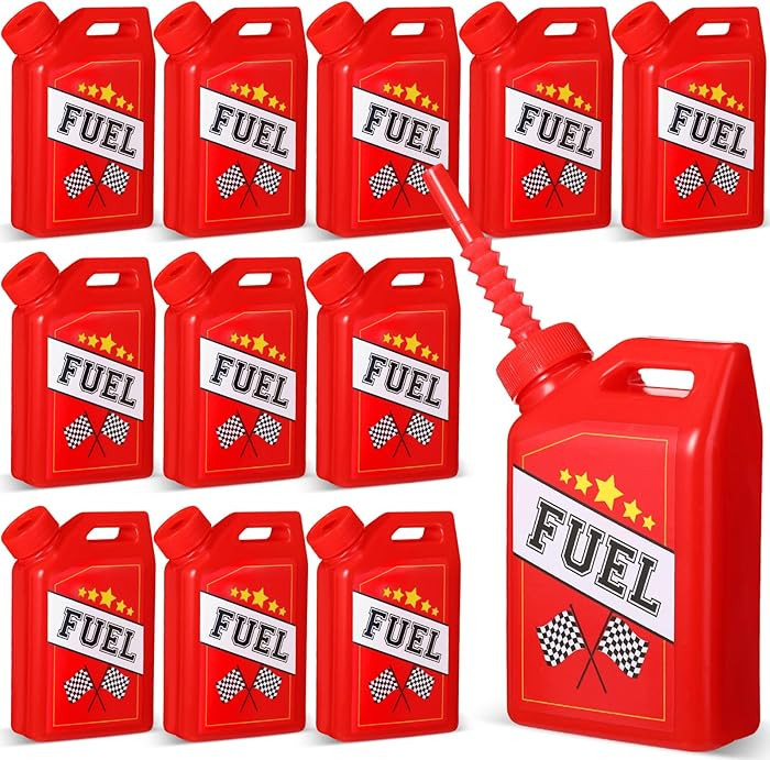 Mifoci 12 Pack Race Car Fuel Can Cups Set 11 oz Fuel Can Drinking Cups with Straw Racing Theme Bi... | Amazon (US)