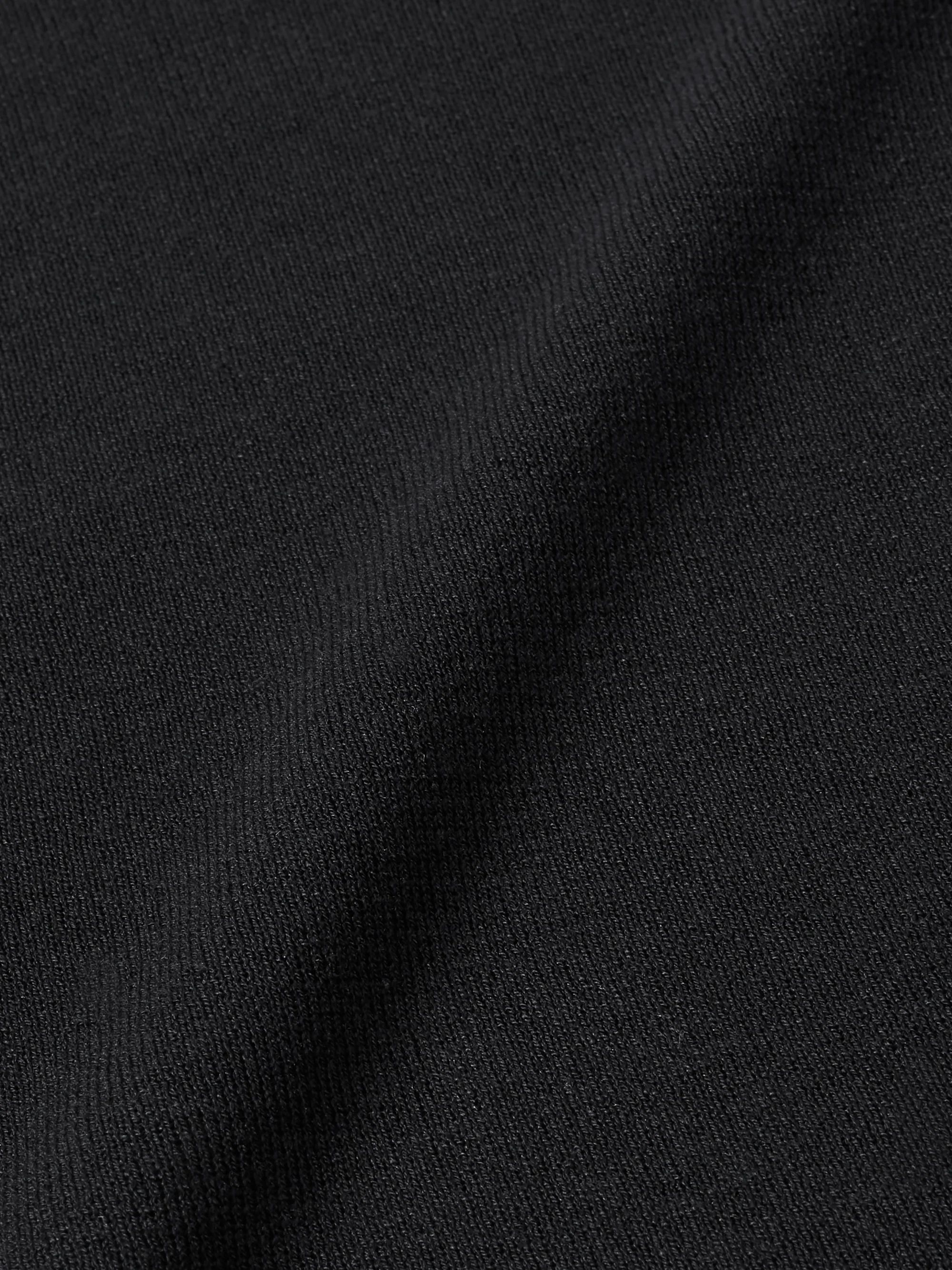 Silk Cotton Polo Jumper | Black | Jigsaw (UK)