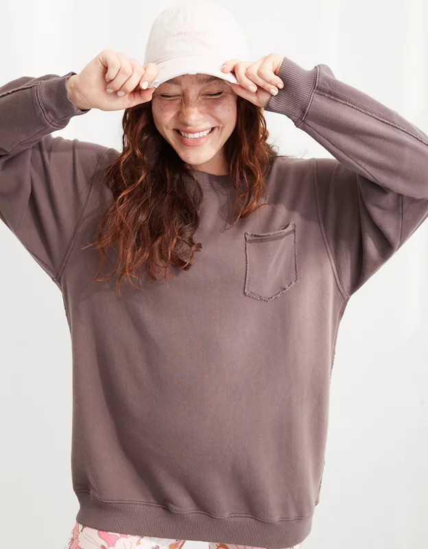 Aerie The Sweat Everyday Crew Neck Sweatshirt | American Eagle Outfitters (US & CA)